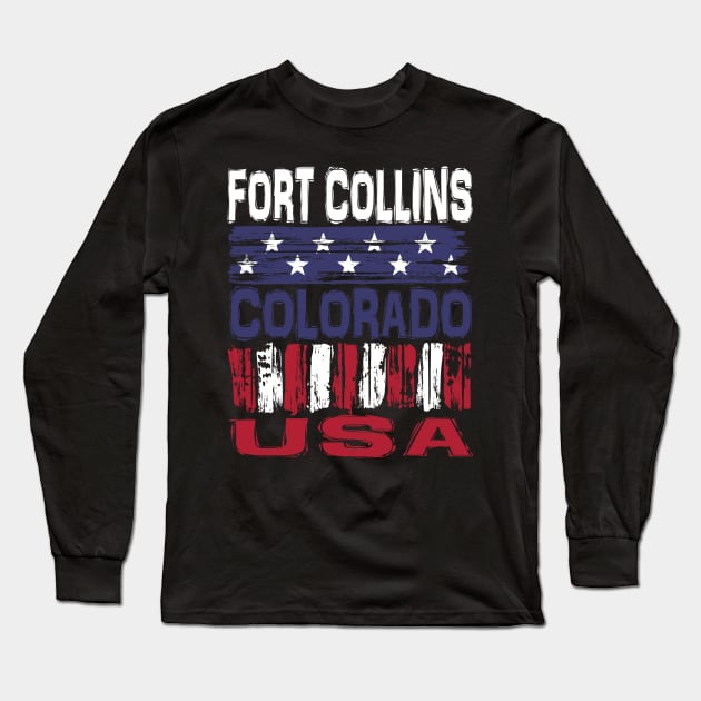 Fort Collins Colorado USA T-Shirt Long Sleeve T-Shirt by Nerd_art